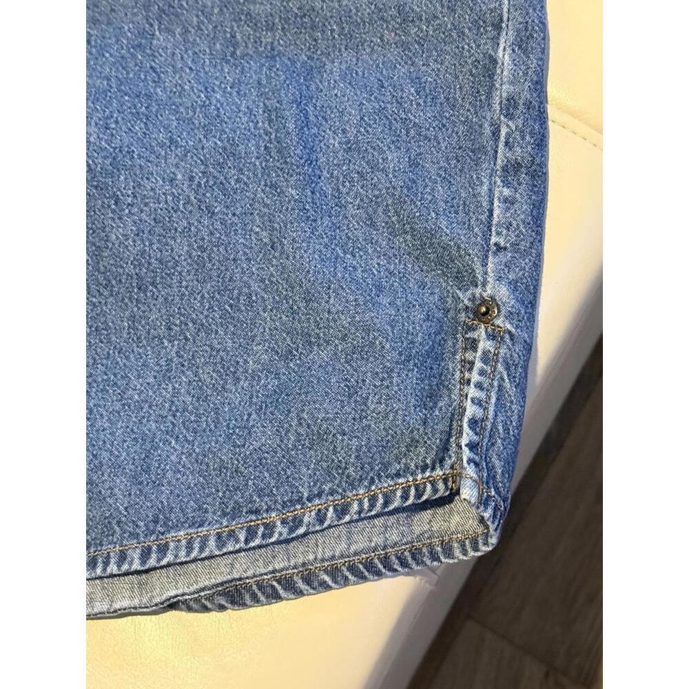 Carolina Blues plus Women's Red Corduroy Collar Denim Shirt 18W - Picture 7 of 10